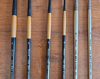 The Art Store 6 Professional Series 100/250 Watercolor Acrylic Paint Brushes