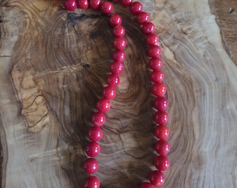 16" Strand 10mm Round Polished Coral Beads (41 beads) 1mm Hole