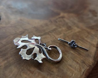 Pulseira de trevo de três folhas em prata esterlina com fecho de alavanca 1 peça