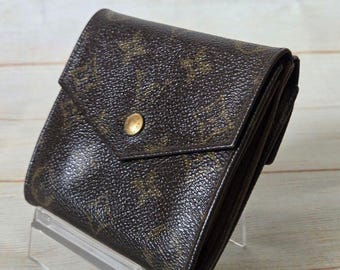 Vtg Louis Vuitton Monogram Porte-Monnaie Elise French Compact Trifold Wallet