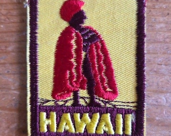 Vintage HAWAII Twill Embroidered Patch Travel Souvenir Nos 2 1/2"X 2" Sew On