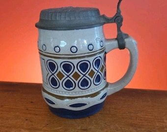 Schlangenbad Kurhaus Spa House Mini Ceramic Beer Stein/Cup & Lid 1/8L Germany