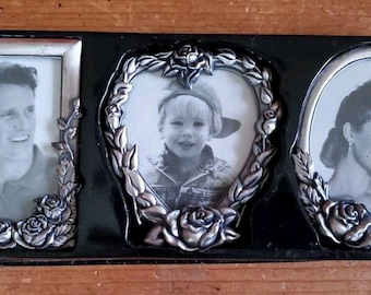 Vintage Royal Limited Set of 3 Mini Picture Frames Rose Style #FS027 1995 Nos