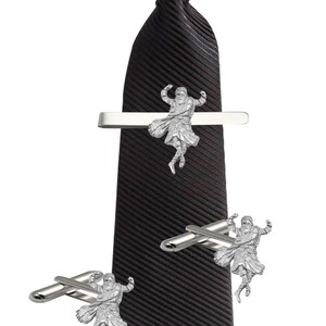 Highlander made from fine English pewter cuff link or tie slide or the set or stick pin code  code ppg56