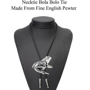 Pewter Frog   Necklace Western Cowboy Necktie Bola Bolo Tie codea14 unisex line dancing cowboy wild west
