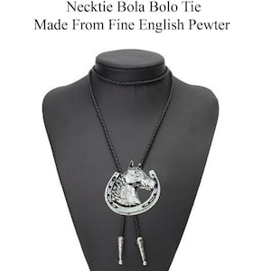 Pewter Horseshoe Collier Western Cowboy Necktie Bola Bolo Tie codea62 unisexe ligne de danse cow-boy Wild West