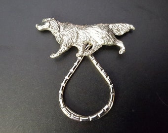 Dog breed Fine English Pewter on a Brooch Drop Hoop Holder For Glasses dog lover gift Greyhound terrier Westie  jack jack Russell Spaniel