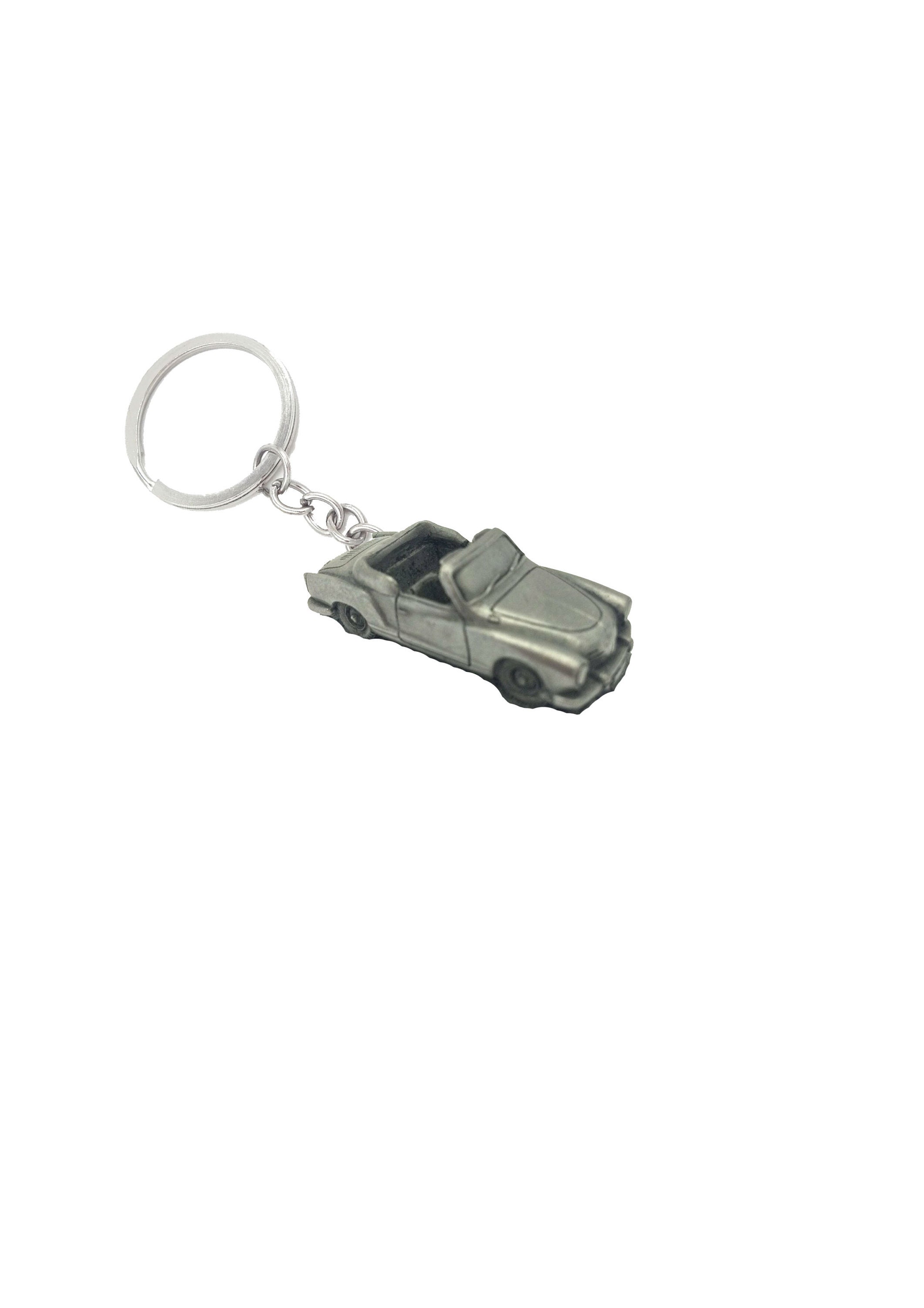 Classic Car Ghia Convertible Ref110 Car Keyring or Pin Badge