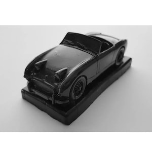 Austin Healey 'Frogeye' Sprite 1.32 Scale Black Model Car Handmade In Sheffield