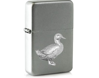 ppb03 duck  on a windproof Flip Top Petrol star brand Lighter Refillable codef46 silver black red gold green colour choice