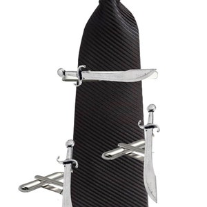 Falchion  made from fine English pewter cuff link or tie slide or the set or stick pin code  codeh1