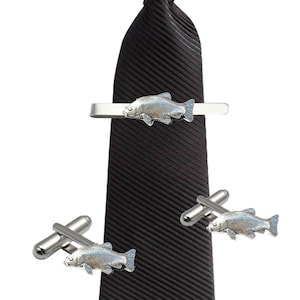 Trench Tench fish made from fine English pewter cuff link or tie slide or the set or stick pin code  code F18