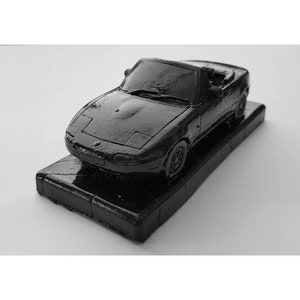 Japan classic car  MX-5 Right Hand Drive 1.43 Scale Black Model Car Handmade In Sheffield