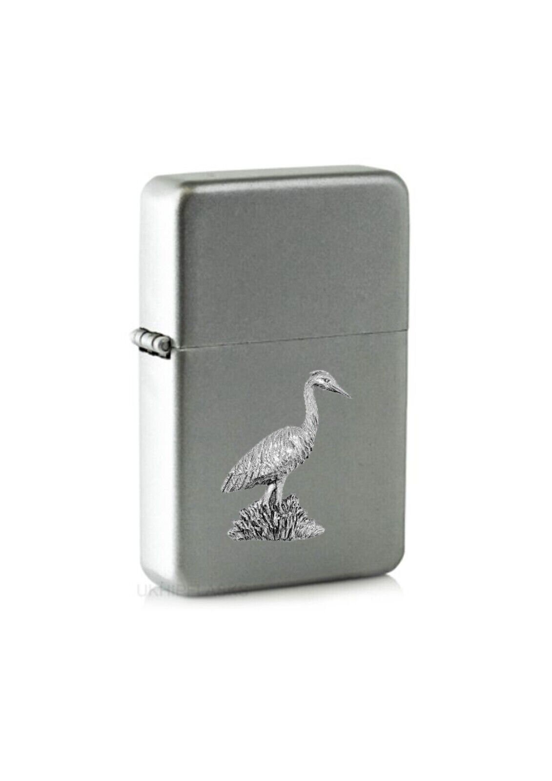 ppb07 Heron Bird   on a windproof Flip Top Petrol star brand Lighter Refillable codef46 silver black red gold green colour choice