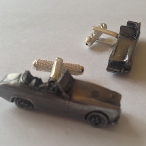 classic  car pewter effect MG Midget Mk2 ref135 cuff link cufflink Stick pin tie tack pin badge tie clip classic car