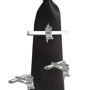 Piper  made from fine English pewter cuff link or tie slide or the set or stick pin code  code ppg54