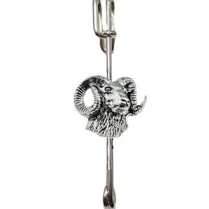 Spilla Pecora Mouflon A R Brown &ndash; Peltro Inglese, Spilla Da Bavero Vintage