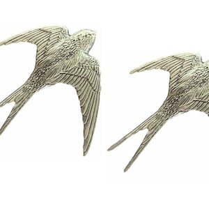 Swallow made from fine English pewter cuff link or tie slide or the set or stick pin code  b25