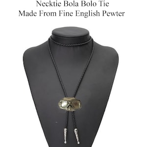 Pewter plongeurs masque Collier Western Cowboy Necktie Bola Bolo Tie code pp unisex ligne danse cow-boy Wild West