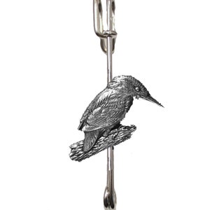 Kingfisher on a 3&quot; 7.5cm Kilt Pin Scarf / Brooch with English Pewter Emblem or Stunning stick pin with end connector refb5 birds bird