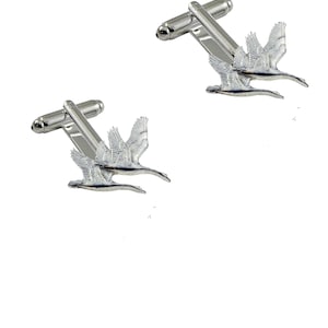 Schwäne Schwan aus feinen englischen Zinn Manschette Link oder Krawatte Dia oder das Set oder Stick Pin Code B9 Vogel Vögel