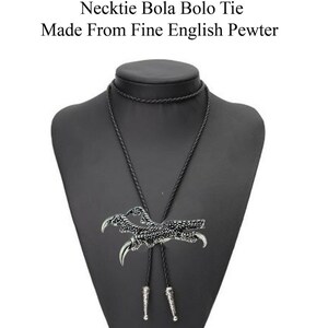 Pewter Talons  Necklace Western Cowboy Necktie Bola Bolo Tie codeb36 unisex line dancing cowboy Wild West bird of prey