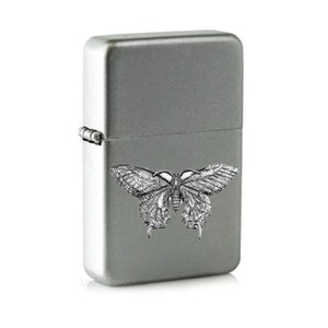 ppa32 Butterfly   on a windproof Flip Top Petrol star brand Lighter Refillable codef46 silver black red gold green colour choice