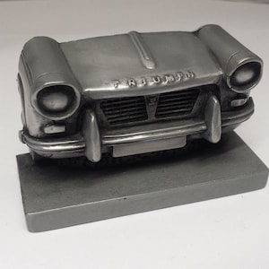 Herald   Pewter Effect Car pen Holder desk paper weight desk tidier etc Handmade In Sheffield