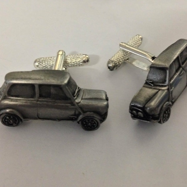 classic  car pewter effect Morris Mini Mk1 Works Rally ref145  cuff link cufflink Stick pin tie tack pin badge tie clip classic car