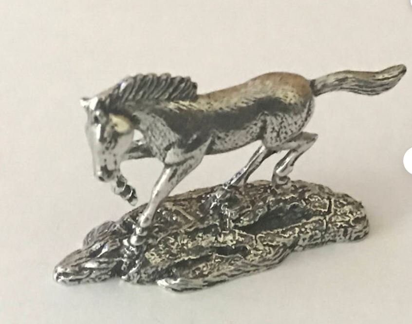 Horse Foal Pewter Figurine Paperweight Ornament 3D CODEE13 Etsy UK
