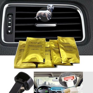 Dachshund Pewter Air Freshener Car Vent Clip Kit Decoration set car perfect gift fits any car van lorry truck vent coded12 dog