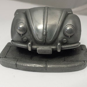 Beetle  Pewter Effect Car pen Holder desk paper weight desk tidier etc Handmade In Sheffield