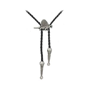 Pewter Dimetrodon Necklace Western Cowboy Necktie Bola Bolo Tie coder224 unisex line dancing cowboy Wild West
