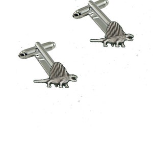 Dimetrodon made from fine English pewter cuff link or tie slide or the set or stick pin coder224