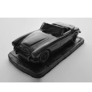 Healey 3000 MK3 1.32 Scale Black Model Car Handmade In Sheffield