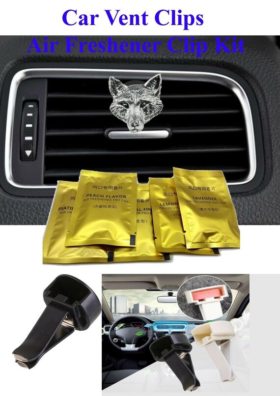 Fox Head 2 Zinn Air Freshener Auto Vent Clip Kit Dekoration Set Auto  perfektes Geschenk sowie passt jedes Auto Van LKW LKW Entlüftung Codea72 -  .de