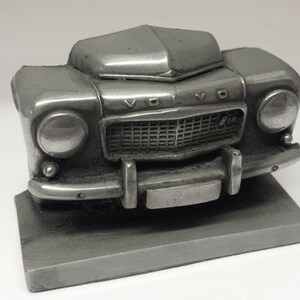 Vol 544  Pewter Effect Car pen Holder desk paper weight desk tidier etc Handmade In Sheffield