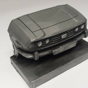 tri Stag  Pewter Effect Car pen Holder desk paper weight desk tidier etc Handmade In Sheffield
