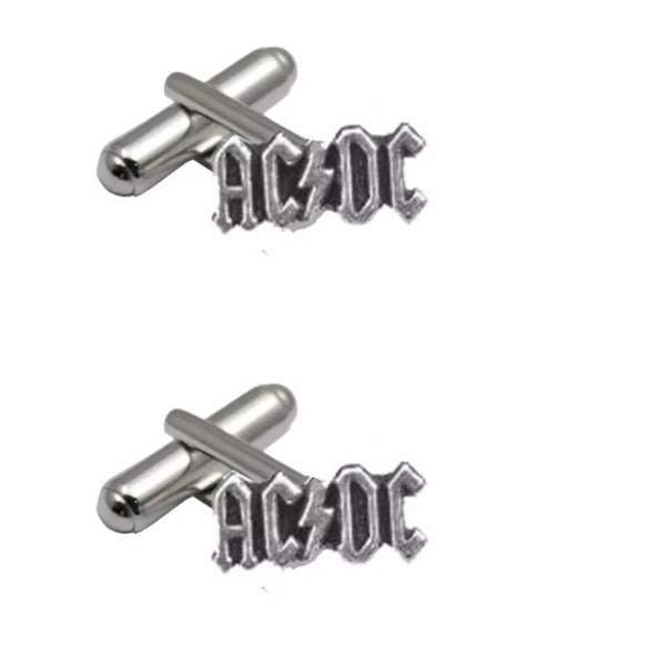 Rare AC/DC: logo Pewter on cufflink Jewellery Suit wedding d41