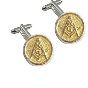 Masonic G SILVER COLOUR  made from fine English pewter cuff link or tie slide or the set or stick pin codeFT3