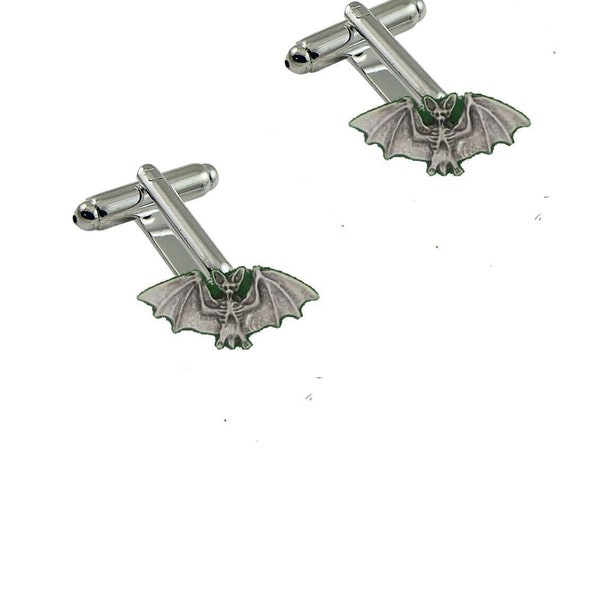 vampire bat made from fine English pewter cuff link or tie slide or the set or stick pin coder223