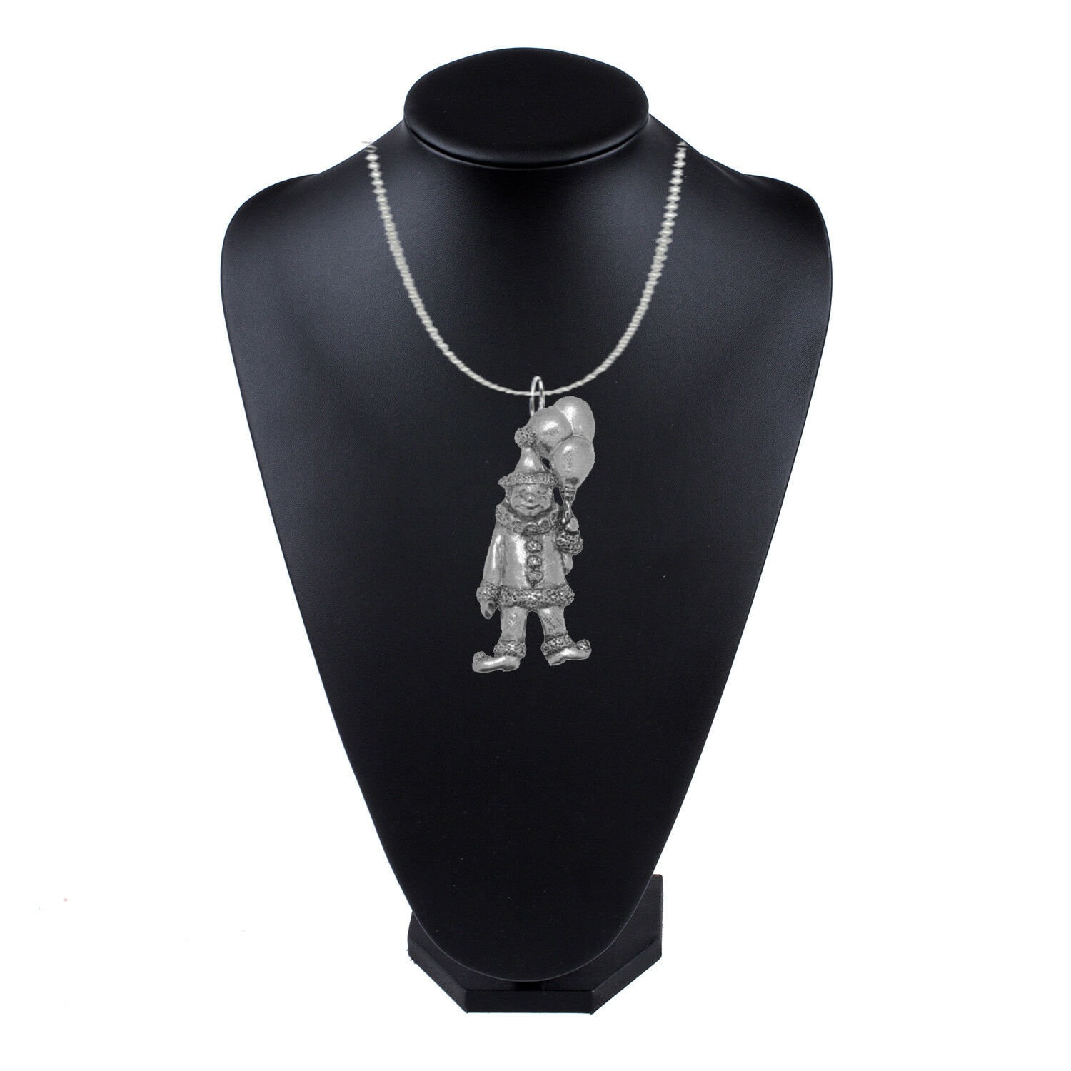 Clown on a 18 Inch Platinum Plated Chain Necklace Jewellery 