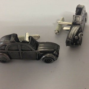 classic French car pewter effect  2cv  refa37 cuff link cufflink Stick pin tie tack pin badge tie clip classic car