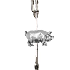 pig on a 3&quot; 7.5cm Kilt Pin Scarf / Brooch with English Pewter Emblem or Stunning stick pin with  connector codeppa12