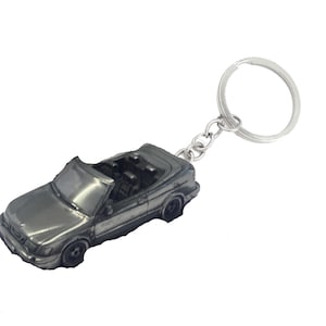 classic Sweden car sab 9.3 Convertible  ref228 car keyring  or pin badge classic car