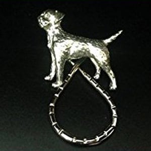 Razas de perro Pewter inglés fino en un broche Gota Hoop Holder Para Gafas perro amante regalo Collie Spaniel Labrador Poodle Terrier Boxer Westie