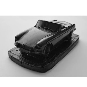 MGB Roadster 1.32 Scale Black Model Car Handmade In Sheffield