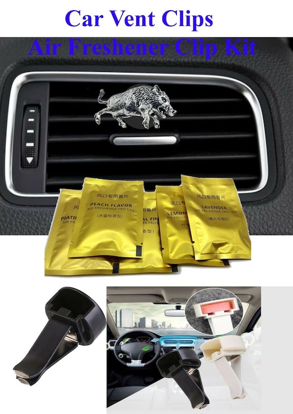 Wildschwein Zinn Air Freshener Auto Vent Clip Kit Dekoration Set