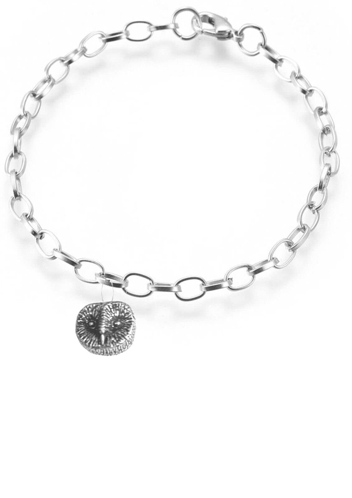 c39 Owl  Made From English Pewter on belcher link chain perfect as a anklet or bracelet gift jewelle