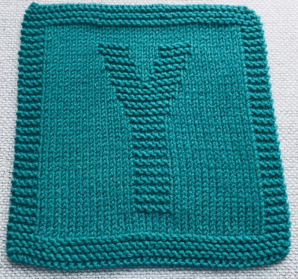 Knitting pattern letters of the alphabet Knit dishcloth Etsy